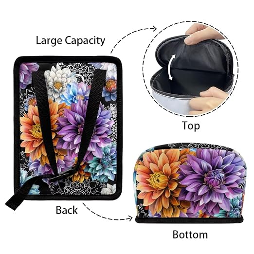 BIGCARJOB Blossom Lotus Car Trash Can Bin for Car Back Seat,Portable Car Trash Bag Hanging,Vehicle Trash Can Automotive Car Garbage Cans Auto Accessories