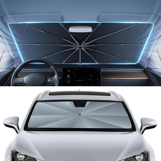 Autorder Windshield Sun Shade Umbrella for 2015-2021 Lexus NX NX300h/NX300/NX200t Accessories,Upgraded Ice Crystal Material,Easy Setup Umbrella Sunshade for Car Windshield,100% Sun Blocking