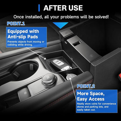 SXCY for 2025 2026 Ford Explorer Center Console Organizer Tray for 2025 2026 Ford Explorer Accessories Front Center Console Tray 2025 2026 Explorer Armrest Front Console Organizer Tray