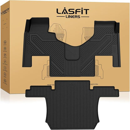 LASFIT Floor Mats for Freightliner Cascadia 2008-2017, All-Weather Protection TPE Car Liners for Freightliner Cascadia Accsessories, Black, Easy to Clean,Only Fit Sleeper Cab Not Fit Day Cab