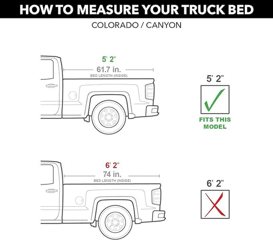 RealTruck BAK BAKFlip MX4 Hard Folding Truck Bed Tonneau Cover | 448146 | Fits 2023 - 2026 Chevy/GMC Colorado/Canyon 5' 2" Bed (62")