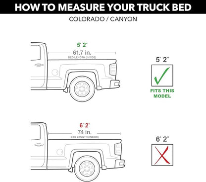 RealTruck BAK Revolver X4s Hard Rolling Truck Bed Tonneau Cover | 80146 | Fits 2023 - 2026 Chevy/GMC Colorado/Canyon 5' 2" Bed (62")