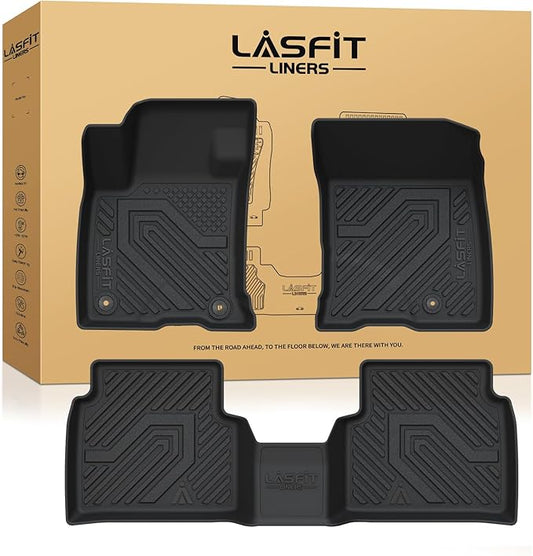 LASFIT Floor Mats for Lincoln Corsair 2026-2020 (Fit Gasoline Not fit PHEV) All Weather Floor Liner for Lincoln Corsair TPE Custom Fit Car Mats Front & Rear 2 Row Mats,Black