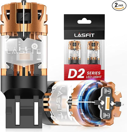 LASFIT 7440 7443 LED Bulb Amber Built in Resistor Anti Hyper Flash Canbus 7443 Front Rear Turn Signal Lights with Fan 7444na 7441 7444 7440NA W21W WY21W Bulbs No Load Resistor Need(Pack of 2)