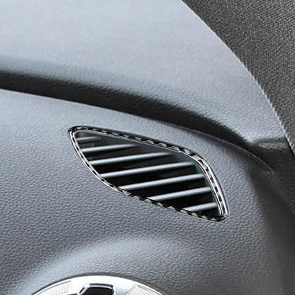 Real Premium Carbon Fiber Sticker Compatible with Audi A3 S3 RS3 8V 2013 2014 2015 2016 2017 2018 2019 Car Dashboard Sides defogging air Vent Decor Auto Interior Accessories Trim Black