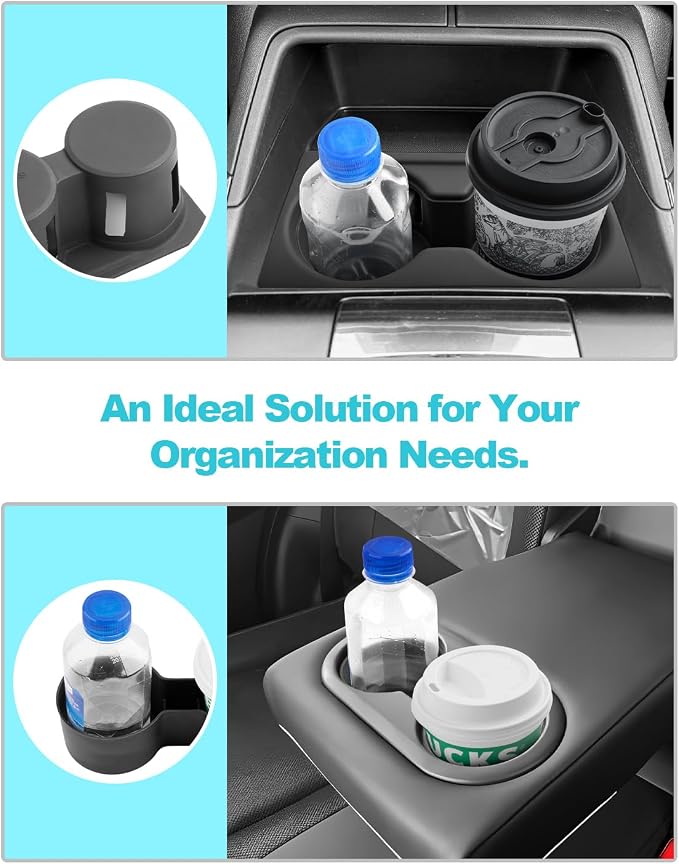 CDEFG 2Pcs for 2026 Mazda CX5 Center Console Organizer for 2026 Mazda CX-5 Accessories Silicone Front & Rear Cup Holder Insert