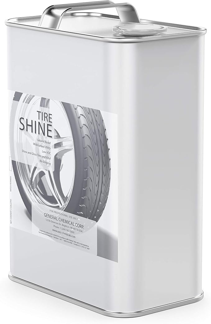 AutoGeneral Tire Shine & Cleaner - Solvent-Based - High-Gloss Tire Dressing - Protects Against Cracking, Fading & UV Effects - Industrial Strength - 1Gal