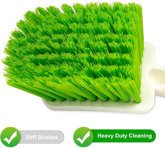 2 Pack Car Wash Brush, Tire Brush for Cleaning Tires, Soft & Stiff Bristle Wheel Cleaner, Car Cleaning Supplies for Wheels, Rims, Carpet, Truck, SUV, Moto, RV, Motorcycle