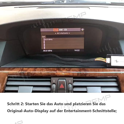 PEMP E60 Aux Activator Adapter Open the Aux Audio of the Original Car for BMW E60 E61 E63 E64 CCC 2003-2010 (Note the Step 4)
