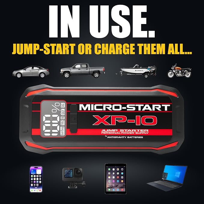 Antigravity Batteries 600A Lithium Jump Starter – 12V Portable Battery Booster for Gas & Diesel Vehicles up to 7.3L, Compact Jump Box with USB-C Fast Charging