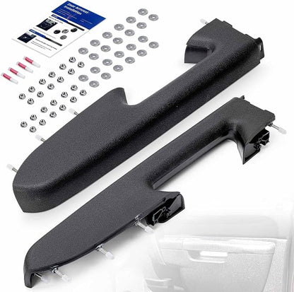 Left Driver & Right Passenger Side Armrest Repair Kit Fit for Chevy Silverado 1500 2500HD 3500HD 2010-2014 For GMC Sierra 1500 2500 HD 3500 HD 2010-2014 Door Panel with Release Handle Below Armrest