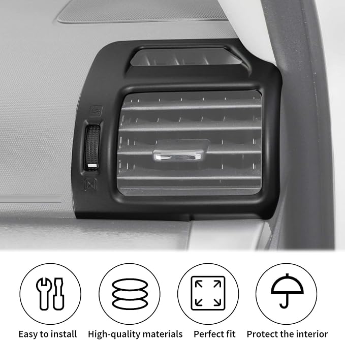 JWWY Interior Trim Kit Auto Interior Dress-Up Kit Decor Set Center Console Gear Shift Dashboard Panel Cover Trim for 2010-2019 Toyota 4runner Interior Accessories, ABS Matte Black 28pcs