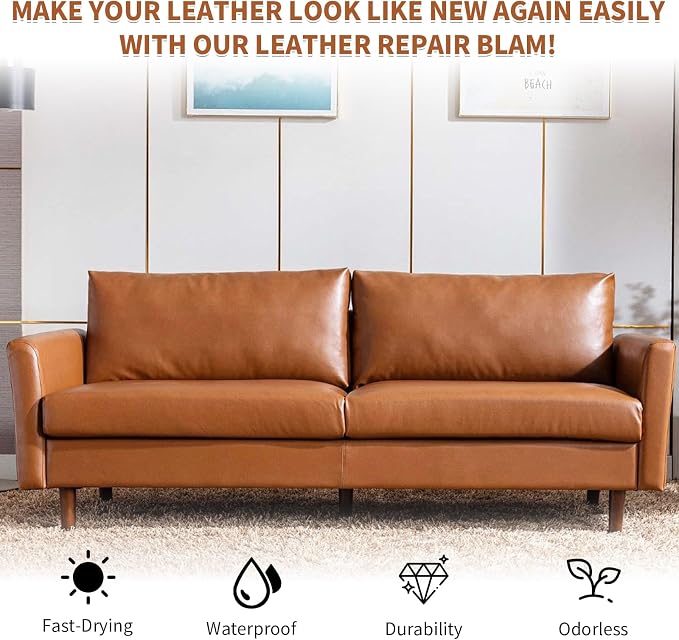 Light Brown Leather Recoloring Balm with 100ml Mink Oil,Leather Couch Scratch Remover,Leather Repair kit for Vinyl Furniture and Car Interior,Leather Dye Paint,Mink Oil for Leather
