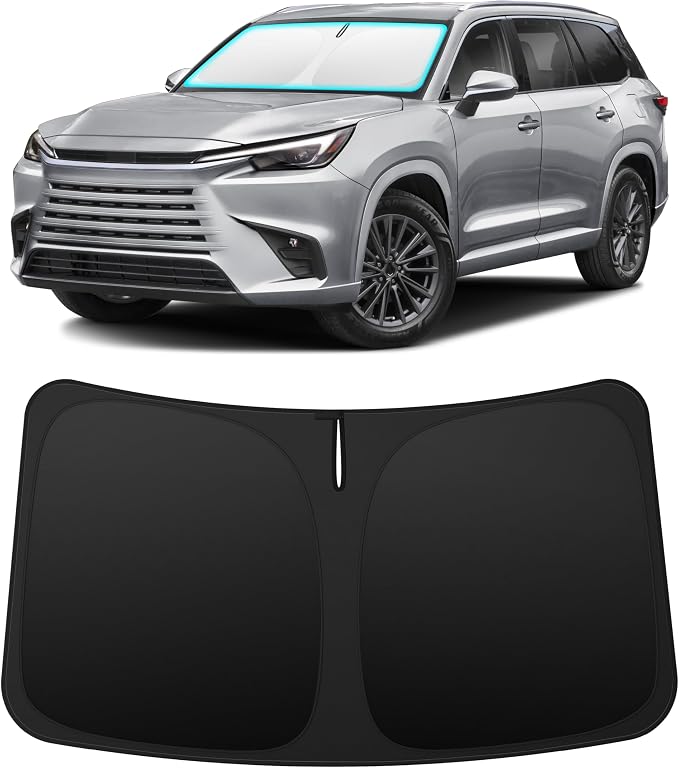 INSAUTO Custom Fit Windshield Sun Shade Accessories for Lexus TX 2024 2025 2026 (TX350/TX500h/TX550h+), Foldable Front Window Sunshade, UV & Heat Reflector, Keeps Interior Cool, Includes Storage Bag