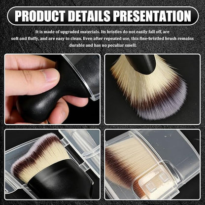 Car Detailing Brushes, Car Cleaning Brush, Auto Interior Soft Bristles Curved Cleaning Brush, Auto Detailing Dusting Tool Universal for Dashboard Air Conditioner Vent Computer (Three Color)