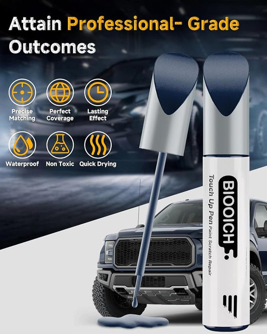 Touch Up Paint Pen Exact Color Match Car Chip and Scratch Repair (for Ford, Blue Jeans Metallic(N1))