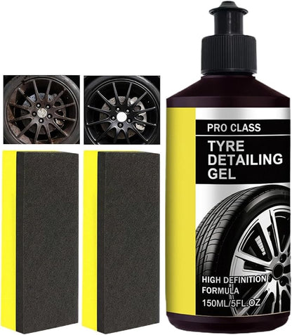 Tire Shine Gel – High Gloss Rubber Restorer, Professional Automotive Wheel Care Coating | Long Lasting Refresh Formula for Car Truck Motorcycle Detailing