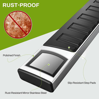 AUTOSAVER88 6.5" Running Boards Compatible with 2019-2026 Chevy Silverado/GMC Sierra 1500, 2020-2026 Silverado/Sierra 2500HD 3500HD Crew Cab Side Steps Nerf Bars (Excl. 2019 1500 LD)