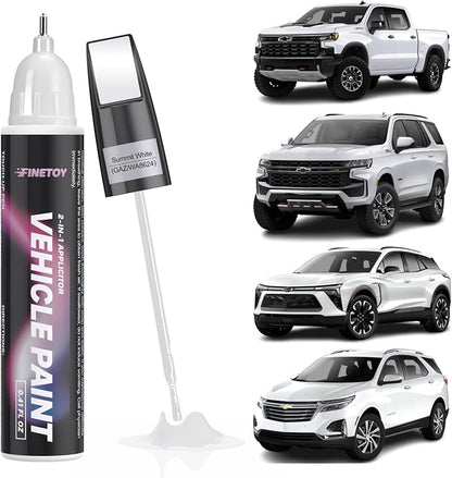 GAZ/WA8624 Summit White Touch Up Paint for Chevrolet, Car Scratch Repair Paint Kit with 2 in 1 Brush and Pen Nip, Exact-Match & Quick Drying Design for Chips and Nicks