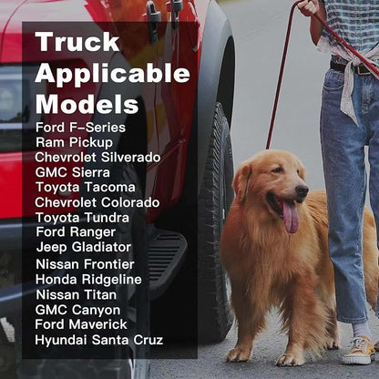 Meginc Dog Car Seat Cover for Trucks, Dog Seat Cover for Back Seat Protector F150 Ram 1500, Waterproof Dog Hammock for Truck with Mesh Window Heavy Duty Seat Cover for F-Series/GMC Sierra/Silverado