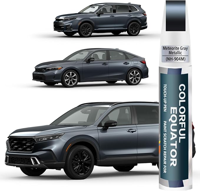 Meteorite Gray Metallic(NH-904M) Touch Up Paint Compatible with Honda, Car Paint Pen Scratch Repair Two-In-One Touch Up Paint, Premium Car Scratch Remover for Deep Scratches