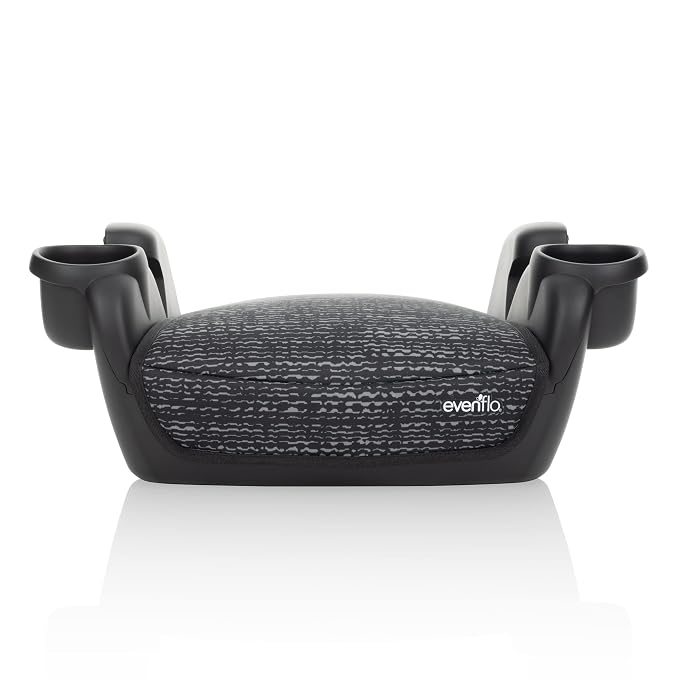 Evenflo GoTime No Back Booster Car Seat, Forward Facing (Static Black)