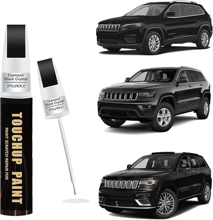 Diamond Black Crystal Pearl(PXJ/KXJ) Car Paint Touch Up Pen Compatible with JEEP, 2-In-1 Color Accurate Touch Up Car Scratch Repair Paint Match JEEP Series Automotive Scratch Remover for Nicks & Chips Repair