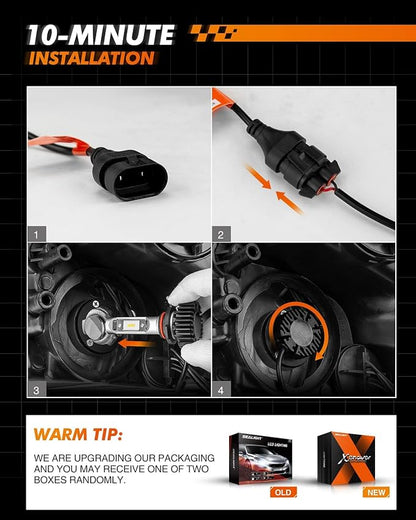 SEALIGHT HB3 Fog Light for Off-Road Use with Advanced Cooling Fan Technology, Compact & Efficient Design, Pack of 2, White