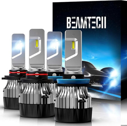 BEAMTECH 9005 H11 Fog Light Bulbs, 6500K Fog Light or Off Road Light