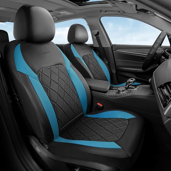 Coverado Car Seat Covers, Front Seat Covers, 2 Front Automotive Seat Cover, Mesh Breathable Seat Protectors, Universal Fit for Most Cars