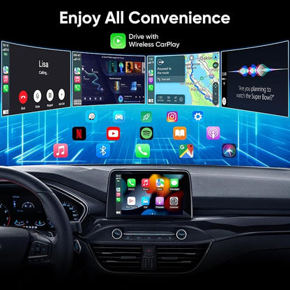 Wireless CarPlay Adapter for iPhone, 2026 Wired to Wireless CarPlay Dongle, Plug & Play USB-C Adapter, 5.8GHz WiFi, Bluetooth 5.3, Auto Connect, Low Latency, for Cars 2015+