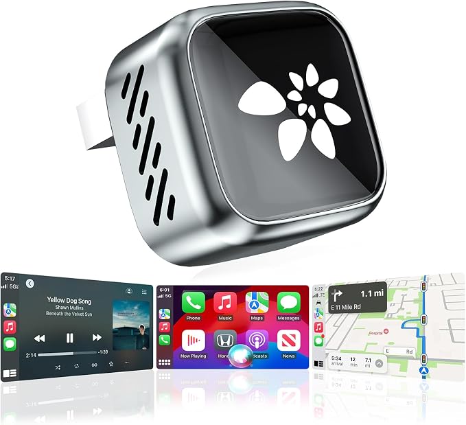 2026 Wireless CarPlay Adapter for iPhone & Android, Convert Wired Car Play to Wireless, 2 in 1 Plug and Play Mini CarPlay Adapter for 2016+ Cars, Zero Latency with USB-A USB-C Port