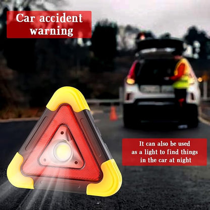 Car Roadside Emergency Kit with Reflective Warning Triangle, Assistance Kit with 13 FT Jumper Cable for Men or Women Black