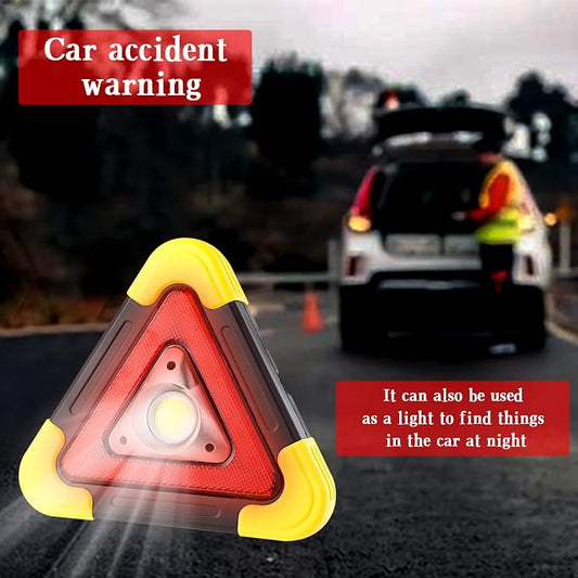 Car Roadside Emergency Kit with Reflective Warning Triangle, Assistance Kit with 13 FT Jumper Cable for Men or Women Black