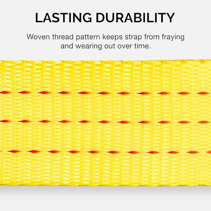 NEIKO 51008A Heavy Duty Tow Strap with Hooks, 2” x 30’, 10,000 LB Capacity, Tow Rope for Vehicles, Cars, Trucks, ATV Tow Strap