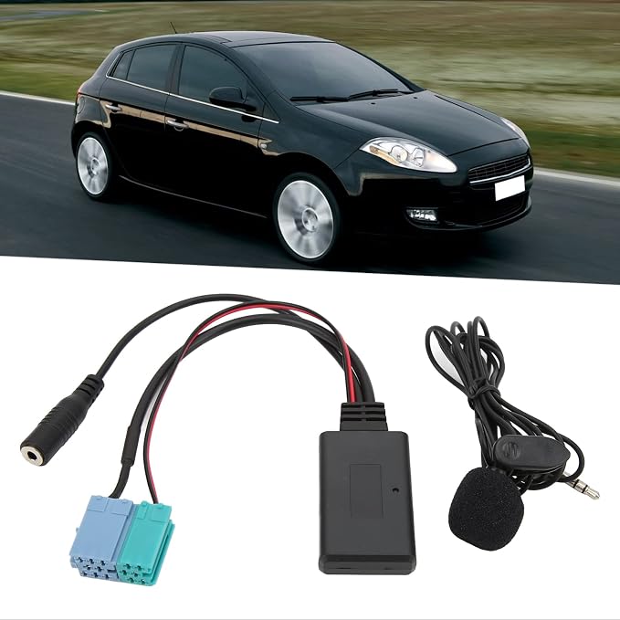 Acouto Bluetooth AUX in Adapter, for Bravo for Radio Since 2007 6+8 Pin Bluetooth AUX in Adapter Hands Microphone