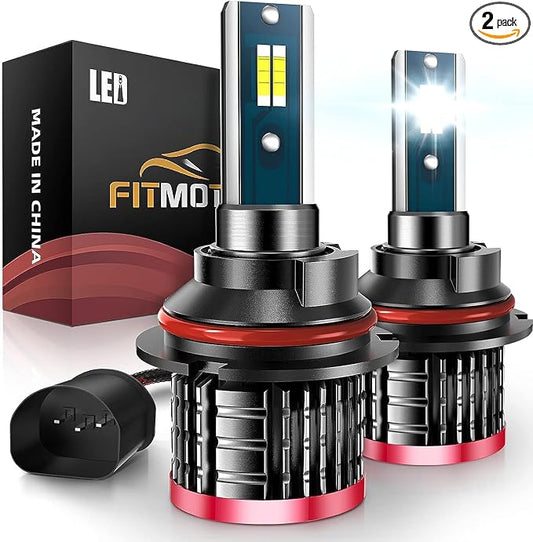 9007/HB5 Light Bulbs,80W 16000 Lumens Bright,6500K Cool White Fog Light Halogen Replacement IP68 Waterproof, Pack of 2