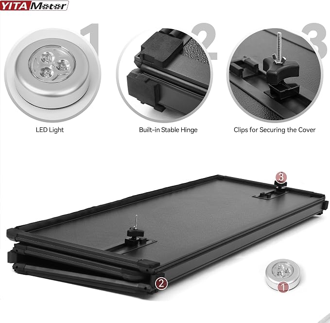 YITAMOTOR Hard Tri-fold Truck Bed Tonneau Cover Fits for Chevy Silverado/GMC Sierra 2500 3500 HD 2020-2026 6.9 ft Bed
