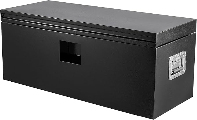 Underbody Truck Tool Box Steel Storage ToolBox, Tool Chest Organizer w/Lock and Keys For Pickup, Truck Bed, RV, Trailer, Heavy Duty Waterproof Black Box,36 x 15 x 15 Inch