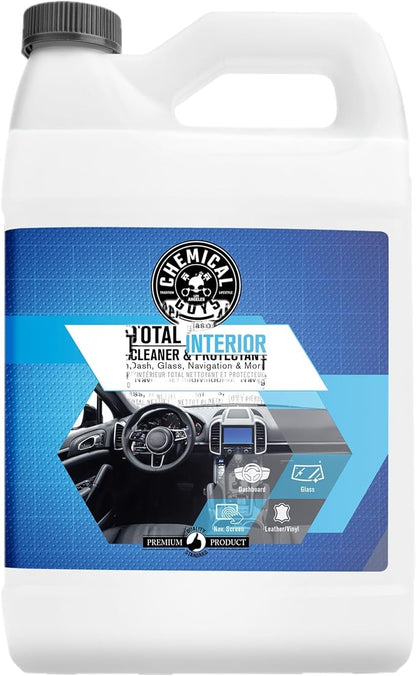 Chemical Guys Total Interior Cleaner and Protectant, Interior Car Cleaner Cleans & Protects Leather, Vinyl, Plastic, Rubber, Glass with a Showroom Finish, Safe for Trucks, SUVs, RVs & More, 128 oz