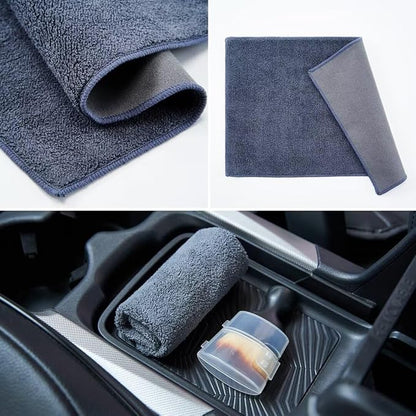Car Interior and Exterior Soft bristles Detail dust Brush Interior dusting Brush Dashboard Cleaning Brush Home Office dusting Tools+ Double-Sided Suede Cleaning Towel+ Cleaning Cream