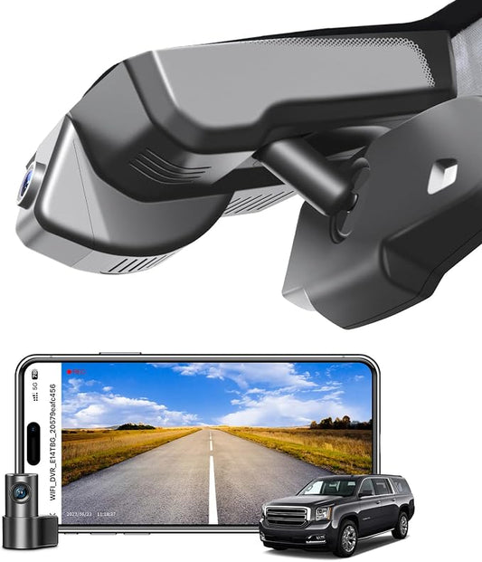 mangoal 4K Front & 2K Rear 2 Channel HDR Dash Cam, Dual STARVIS 2 IMX678 IMX675, for GMC Yukon, Yukon XL 2015 2016 2017 2018 2019 2020(Model D), 5GHz WiFi, GPS, Support 512GB Max(Additional Purchases)