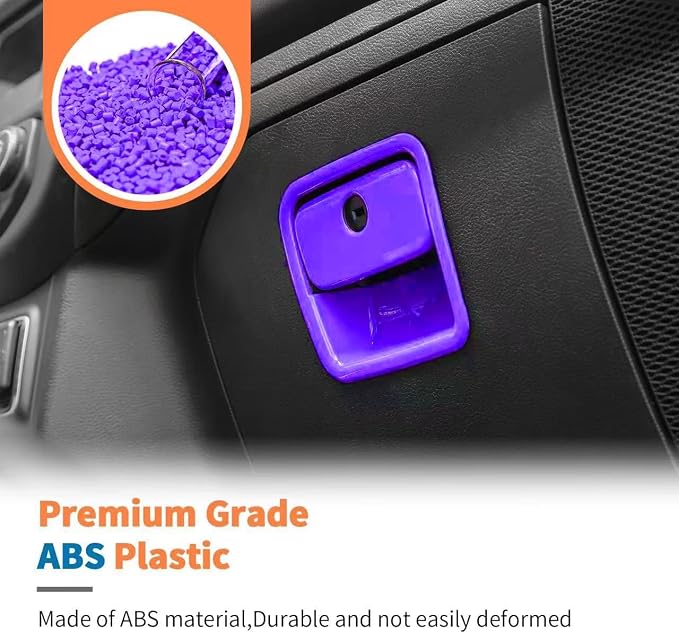 JeCar 11pcs Purple Interior Accessories Trim Kit for 2024 2025+ Jeep Wrangler JL JLU & Gladiator JT - Dashboard Decoration Upgrade
