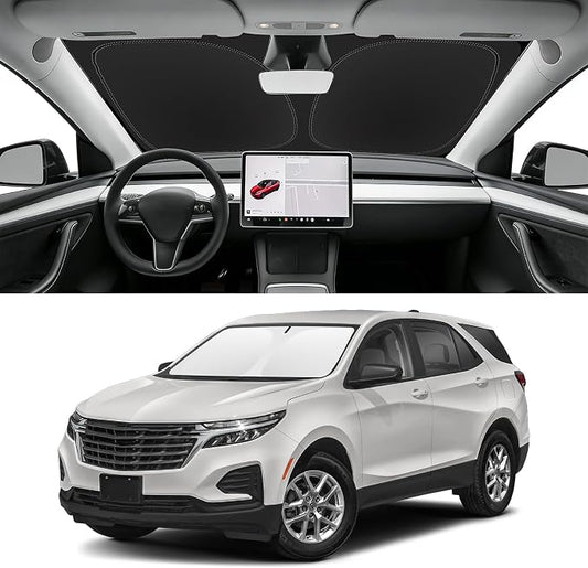 Custom Fit Windshield Sun Shade for Chevy Equinox 2018-2025 (Not for Equinox EV), Blocks UV & Heat, Front Window Sunshade Accessories, Easy Fold & Store Keep Your Car Cooler