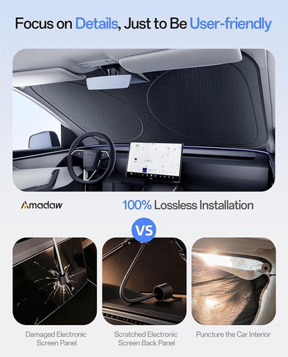 Windshield Sun Shade for Subaru Forester 2000-2026, Custom Fit Sunshade, 100% UV Block & Heat Insulation, Foldable Car Sunshade with Storage Bag, Protect Interior Accessories