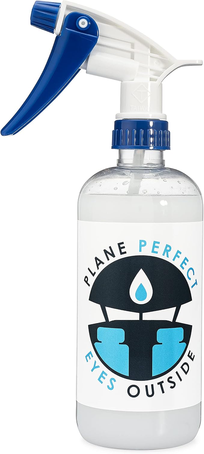 Plane Perfect Eyes Outside Windshield Cleaner - Aviation & Multi Surface Glass, Plastic, Plexiglass - Streak Free, Non Abrasive, Reduces Fog, UV Safe for Airplanes, Cars, Boats & LCD Screens | 16 Oz