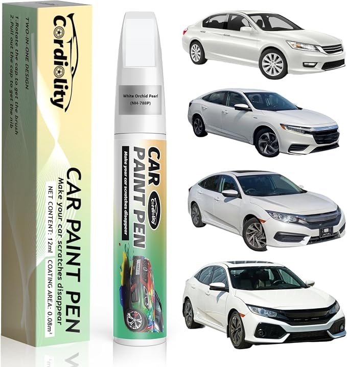 White Orchid Pearl(NH-788P) Touch Up Paint Pen for Honda,Car Paint Scratch Repair Pen Quick and Easy Fix Auto Paint Scratch
