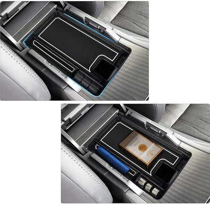 Autorder Center Console Organizer for 2021-2024 Toyota Venza Accessories Armrest Storage Box Secondary Insert Tray with 2 Color Mats