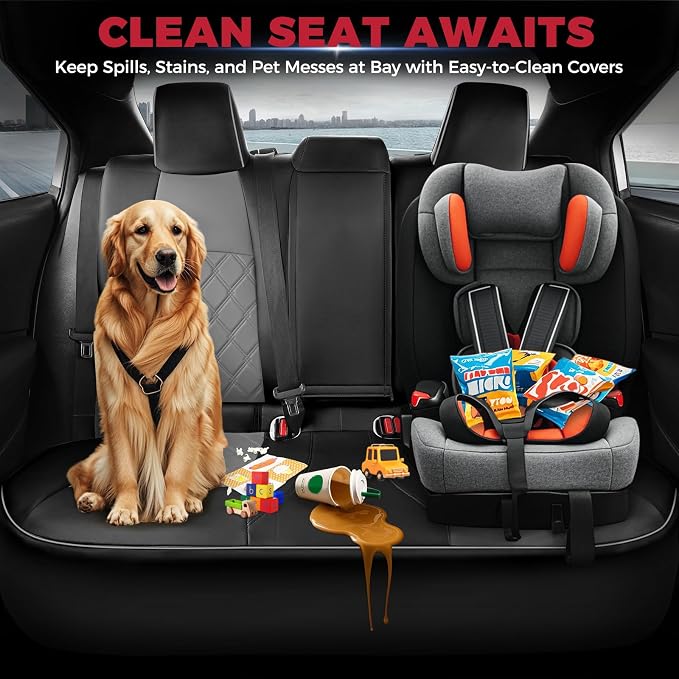 FREESOO for Toyota Corolla Seat Covers 2020-2026 SE/SE Apex Nightshade & 2023-2025 XSE & 2025 FX, Custom Car Seat Covers, Leather Car Seat Cover, Waterproof Seat Covers for Cars, Black Gray Full Set