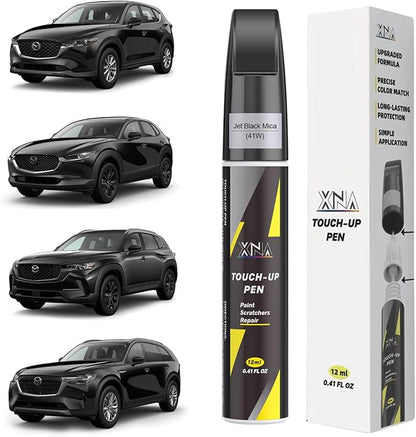 XNA Jet Black Mica(41W) for Mazda Touch Up Paint, Car Scratch Remover for Nicks and Chips Repair, 2-In-1 Quick & Easy Fix Car Scratch Repair Kit with Exact Color-Matched